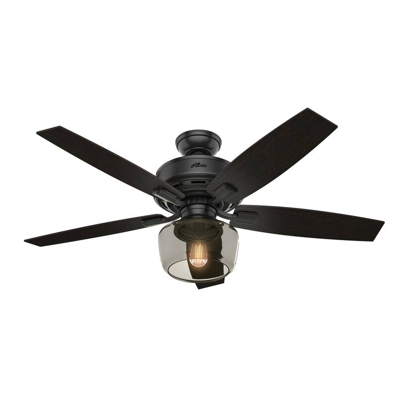 Hunter 52" Bennett Ceiling Fan with Bowl LED Light Kit and Handheld Remote - Transitional, Modern Farmhouse