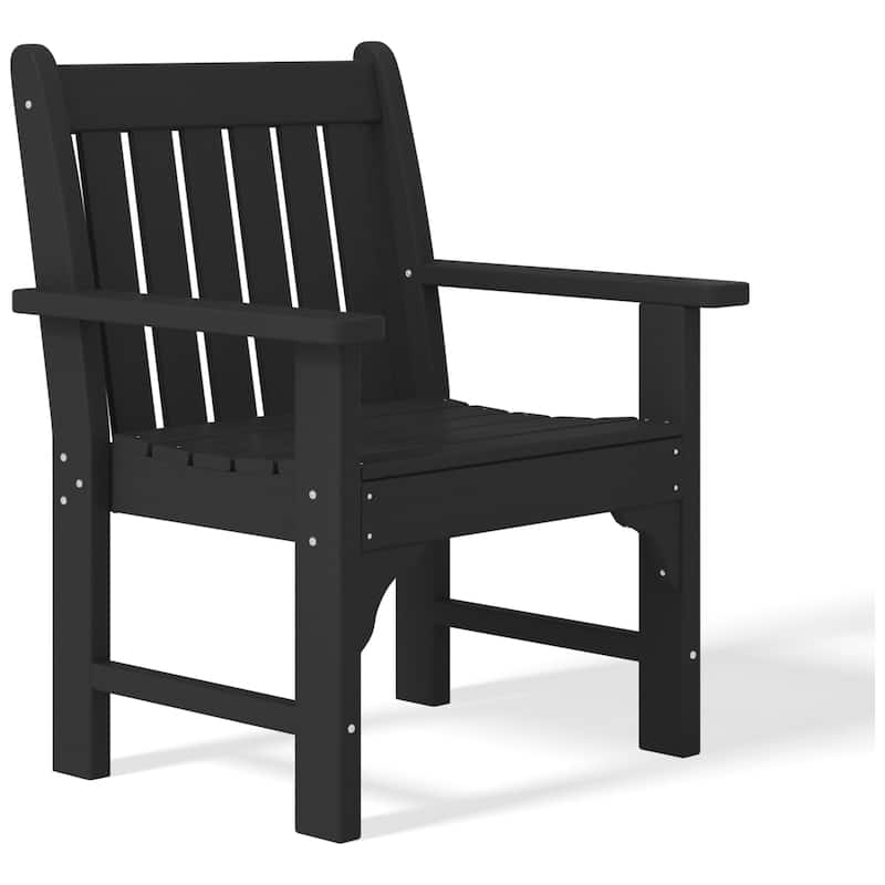 Polytrends Laguna Outdoor Patio Garden Arm Chair Set with Side Table