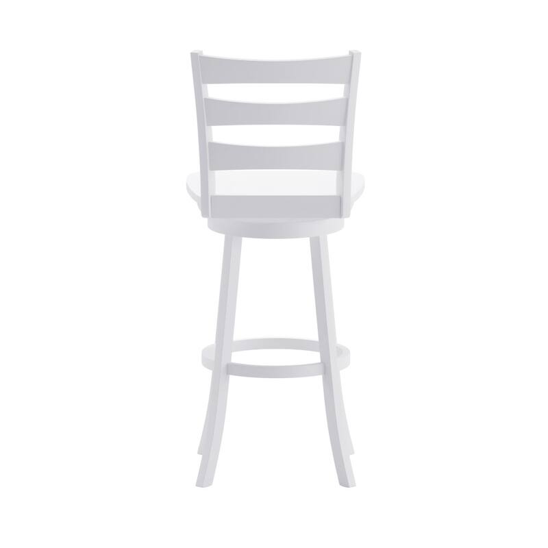 Commercial Grade Traditional Ladderback Wooden Swivel Barstool
