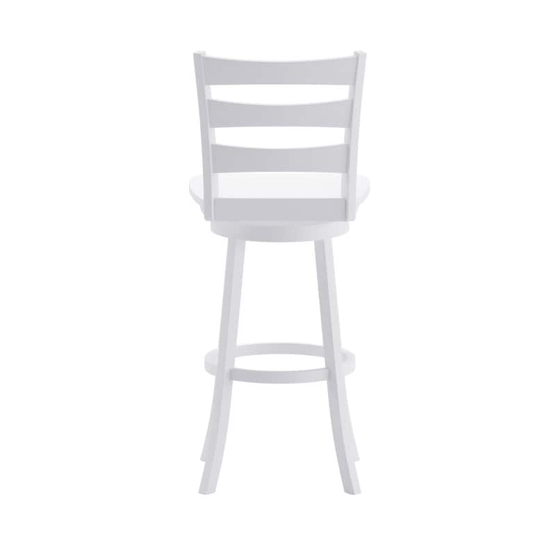 Ladderback Wooden Swivel Bar Stool with Footrest