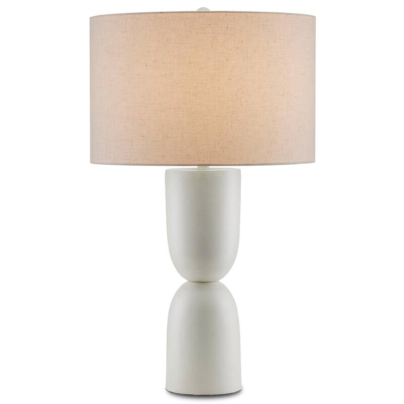 Currey & Company Linz White Table Lamp - 29.25"h x 18"dia - 29.25"h x 18"dia - White