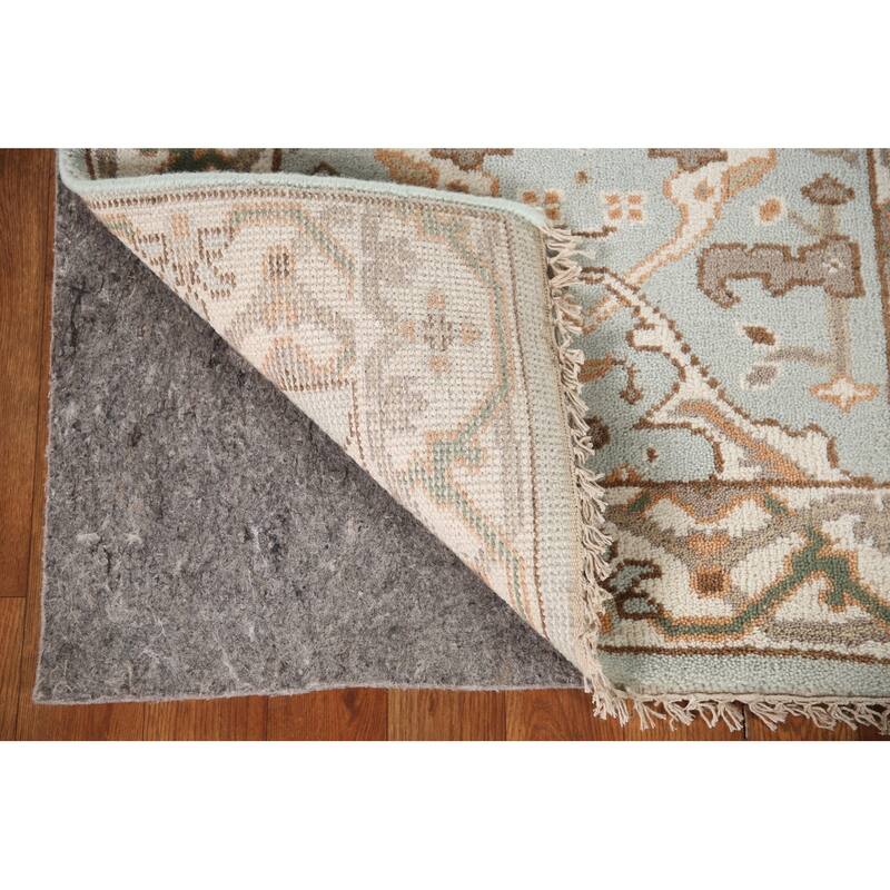 Floral Oushak Oriental Runner Rug Handmade Wool Carpet - 2'7"x 15'8"