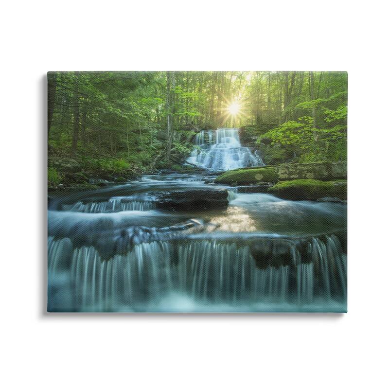 Stupell Rocky Waterfall Landscape Canvas Wall Art Design by Patrick Zephyr - 30 x 24