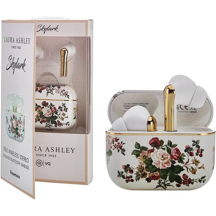 Laura Ashley Skylark True Wireless Earbuds for iPhone & Android - Red