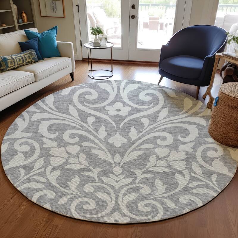 Machine Washable Indoor/ Outdoor Chantille Traditional Rug