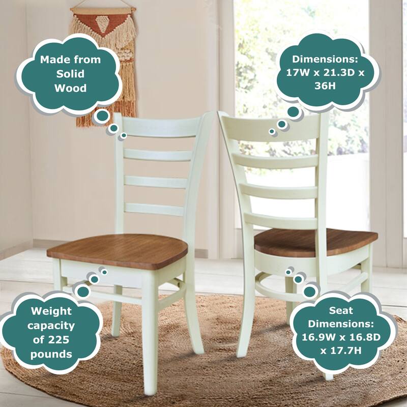 International Concepts Emily Side Chairs - Set of 2