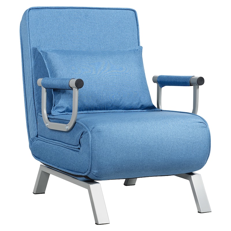 5-Position Adjustable Folding Sofa Chair Firm Full Padded Lounger Recline