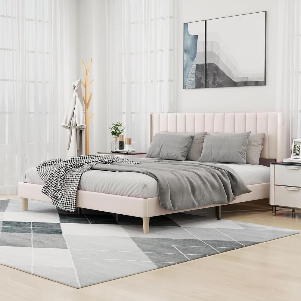 Alazyhome Upholstered Platform Bed Frame