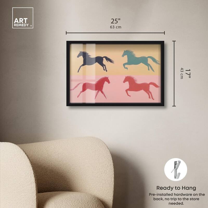 Galloping Quartet Shadowbox by Art Remedy