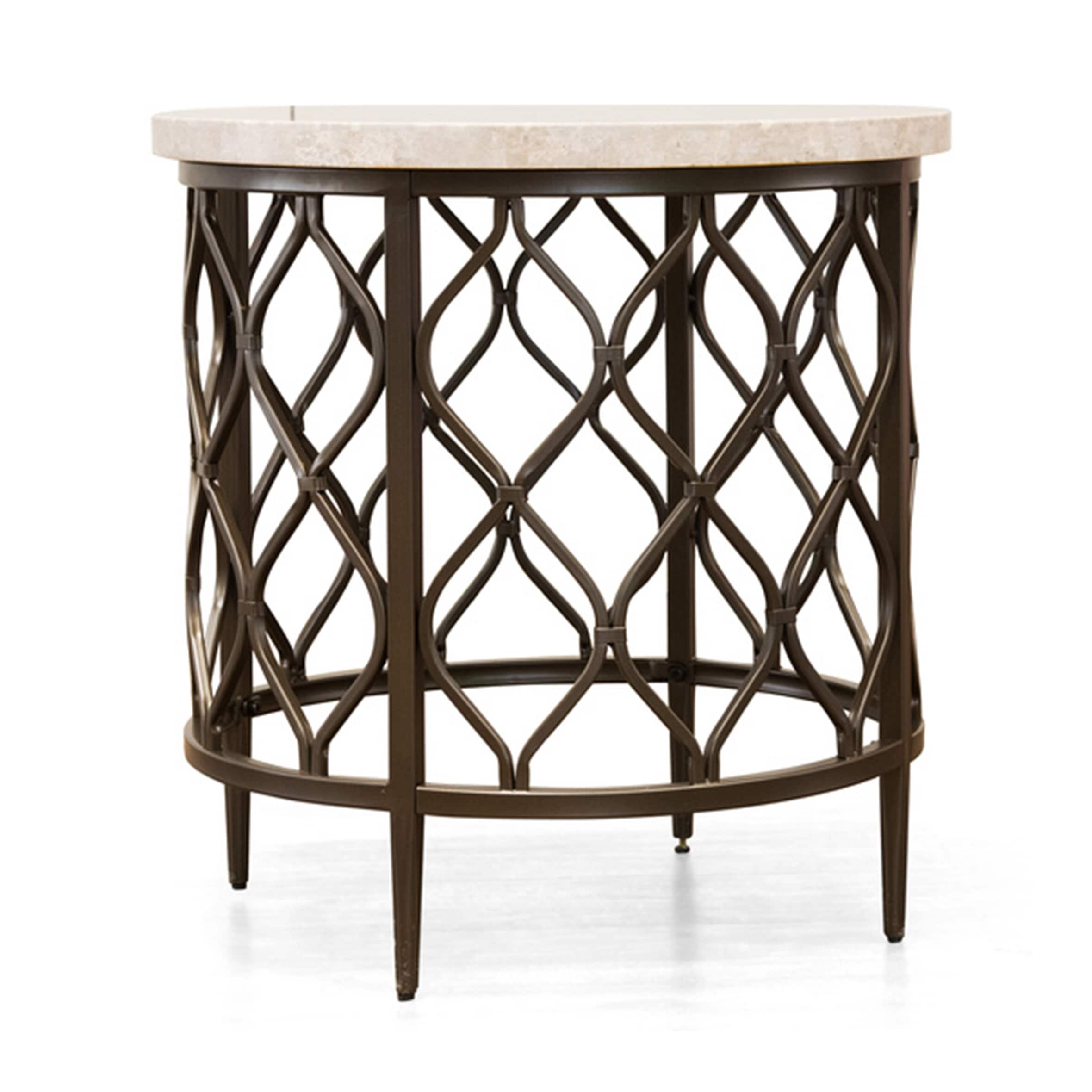 Rockvale stone top round end table by greyson living new arrivals