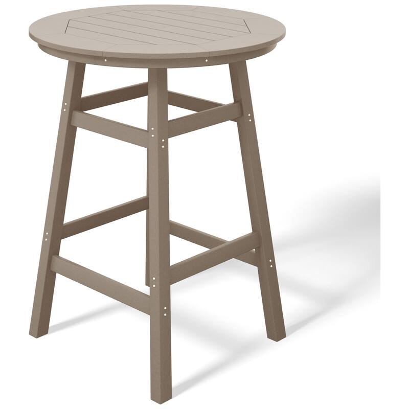Polytrends Laguna Hdpe All Weather Outdoor Patio 35" Round Bar Table
