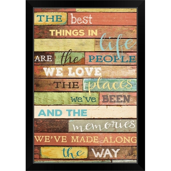Marla Rae Economy Framed Print with Standard Black Frame entitled The Best Things