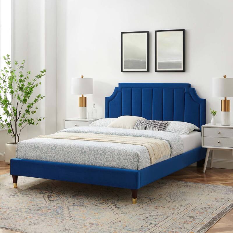 Sienna Performance Velvet Full Platform Bed