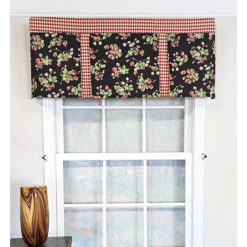 RLF Home Strawberry Pleated Valance