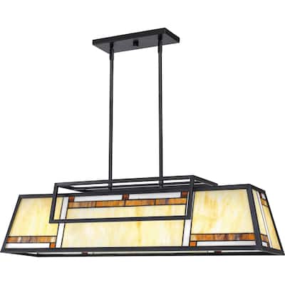 Atwater 4-Light Island Chandelier in Matte Black