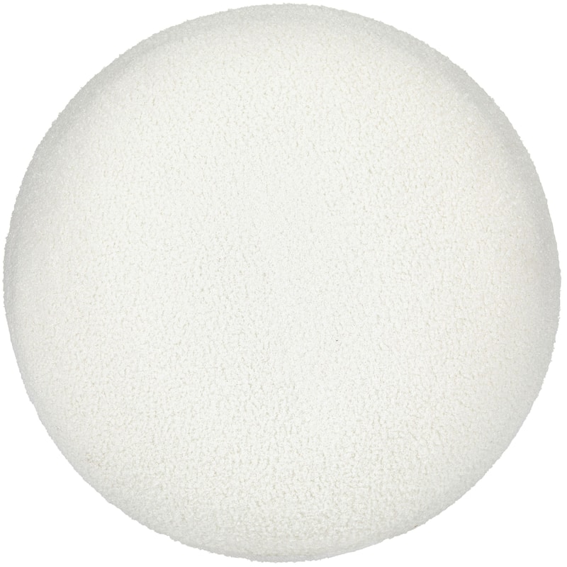 Modern Mushroom Round Ottoman with Storage and Plush Teddy Upholstery