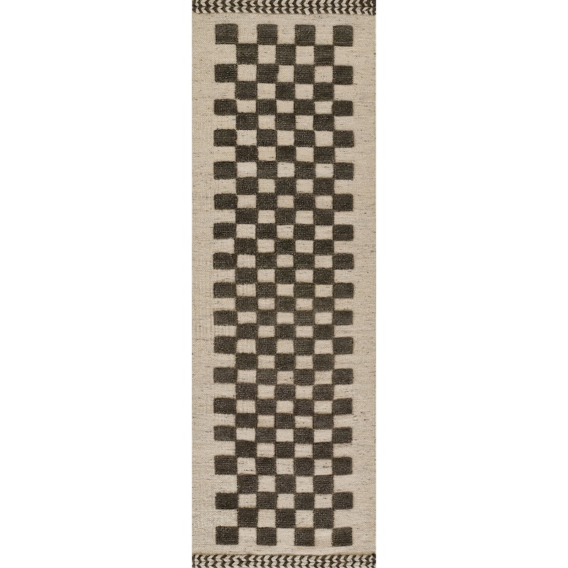 Momeni Willow Hand Woven Wool Checker Area Rug