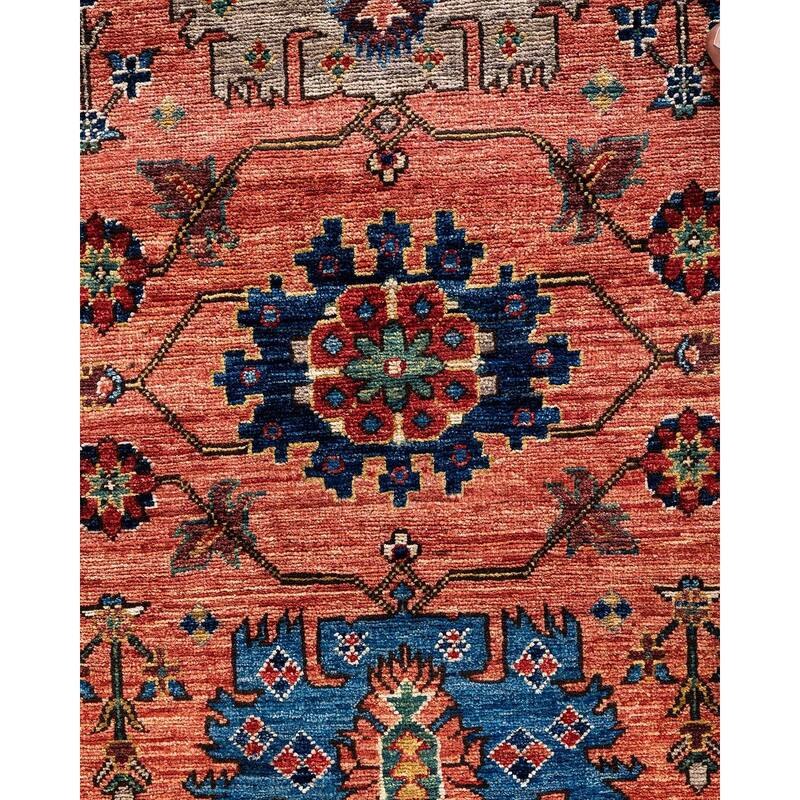 Serapi One-of-a-Kind Hand-Knotted Area Rug - Red, 6' 2" x 9' 2" - 6' 2" x 9' 2"