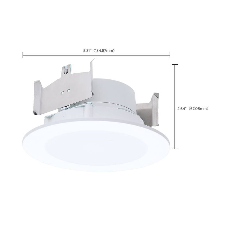 6.5/8/9.3W LED Downlight Retrofit 27K/30K/35K/40K/50K CCT 4 Inch Flat Wafer Round