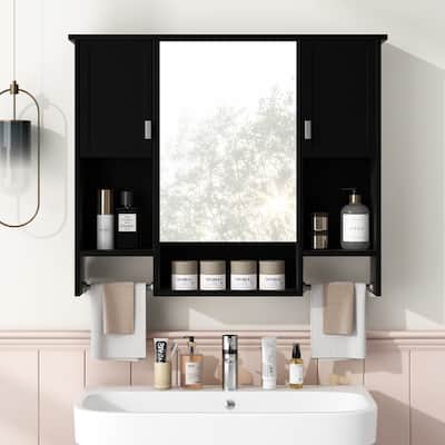 35'' x 28'' Modern Wall Mounted Bathroom Medicine Cabinet - 35" x 7" x 29"