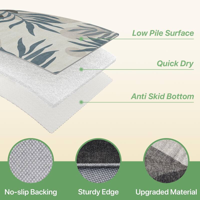 Mcow Bohemian Breeze Washable Indoor Outdoor Area Rug