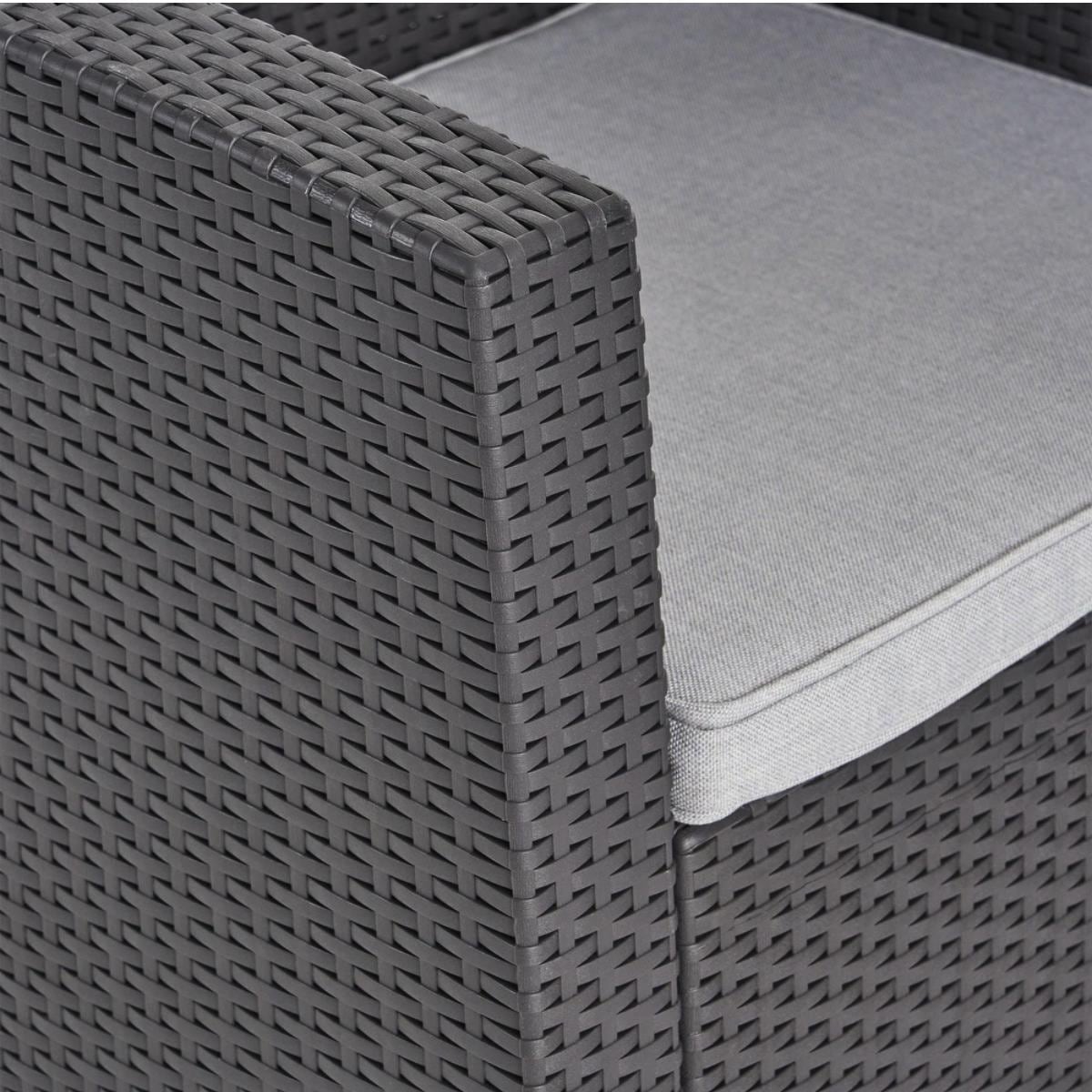 Comet 6-Piece Faux Wicker and Concrete Outdoor Fire Pit Chat Set-image