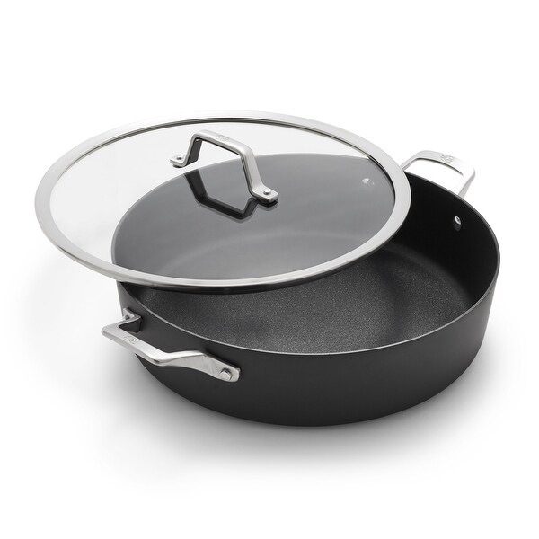 Calphalon Premier 5-qt. Space-Saving Hard-Anodized Nonstick Saute Pan with Lid