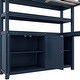 preview thumbnail 6 of 11, Full Size Loft with Wardrobe and Desk for Kids,Wood Loft Bed with Cabinet and Bookshelf,