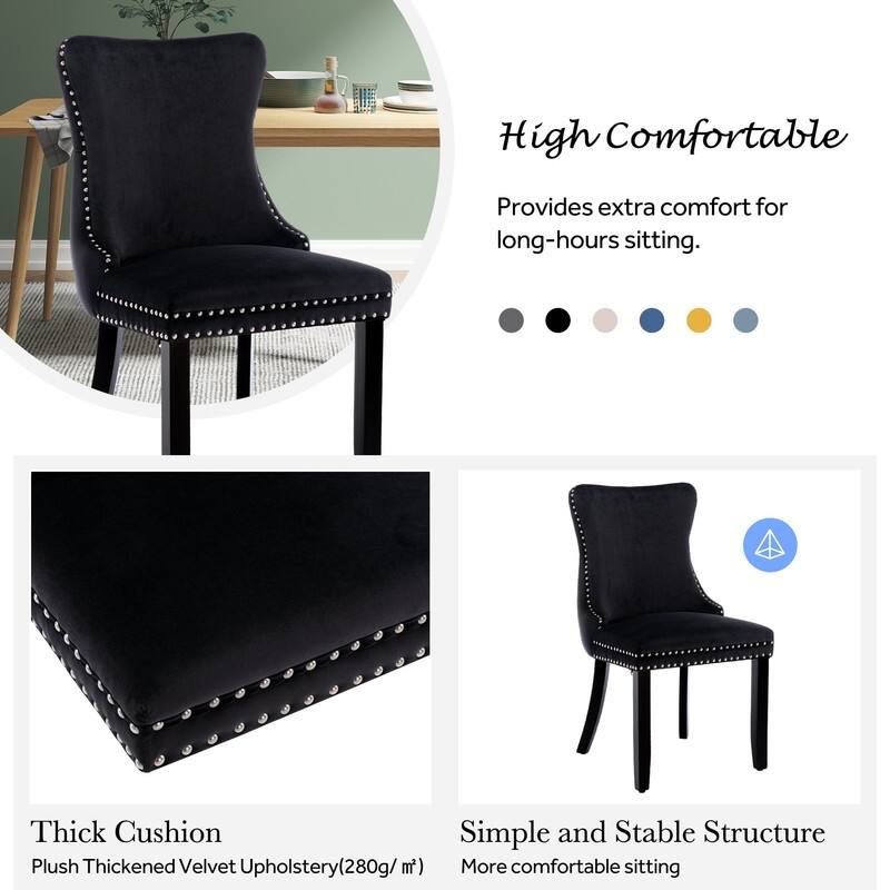 Upholstered Wing Back Dining Chair (Set of 4)