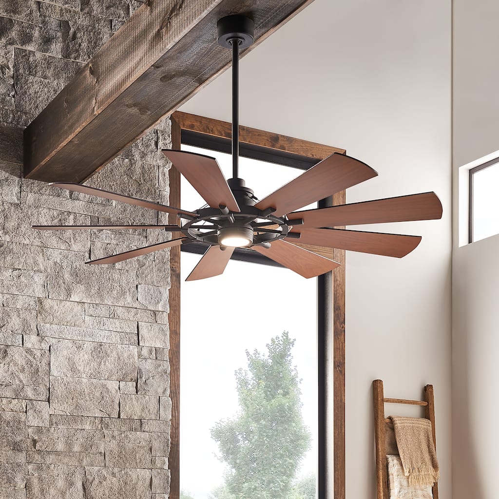 Gentry 65-inch LED Ceiling Fan (3-finish options)