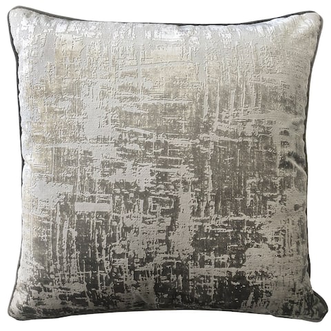 Rodeo Home Halston Cut Velvet Distressed Square Throw Pillow