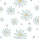 preview thumbnail 5 of 3, Lambs & Ivy Sweet Daisy 100% Cotton White/Blue Floral Baby Fitted Crib Sheet