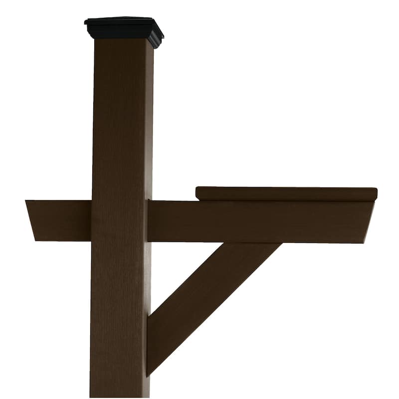 HIGHWOOD Eco-friendly Hazleton Mailbox Post - Brown