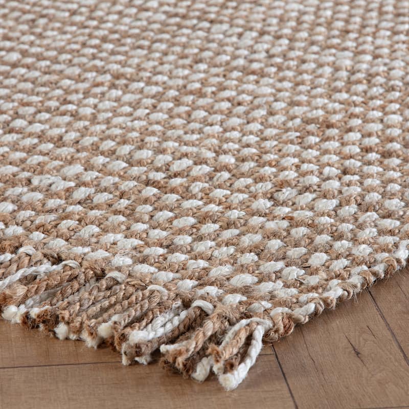 Jani Songbird Natural and Ivory Jute Area Rug - Elegant and Timeless Design