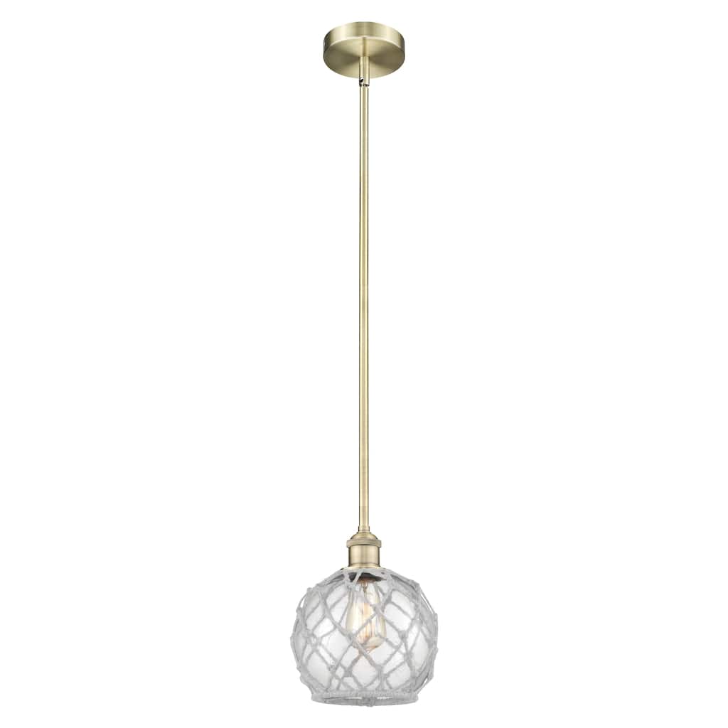 Innovations Lighting Endless Possibilities Edison - Farmhouse Rope - 1 Light 8" Stem Hung Mini Pendant