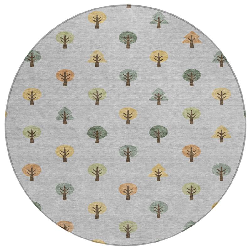 Machine Washable Indoor/ Outdoor Modern Mulvane Chantille Rug