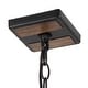 preview thumbnail 6 of 7, Modern Industrial 4-Light Black Cage Chandelier for Dining Room - 20" W x 12.5" H