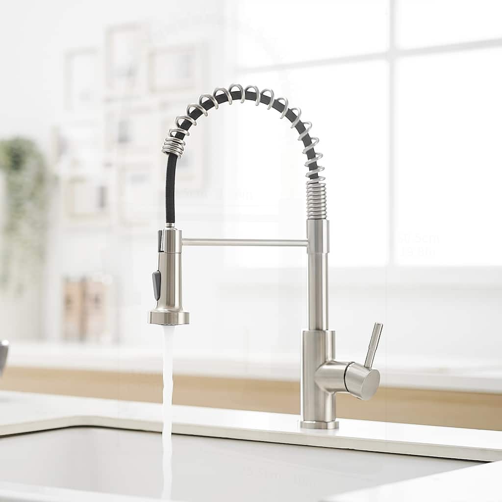 Kitchen Faucet with Pull Down Sprayer and Swivel Function