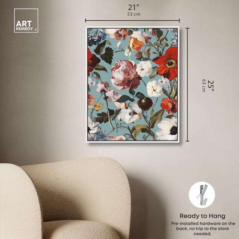 Floral Tapestry I Canvas by Art Remedy