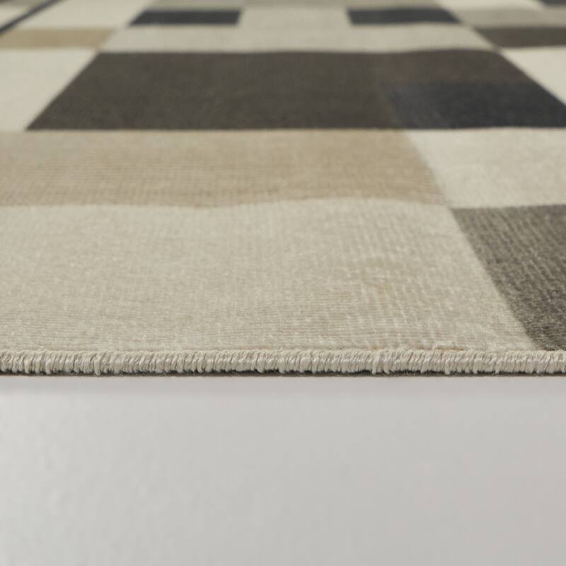Venter Geometric Color Block Area Rug