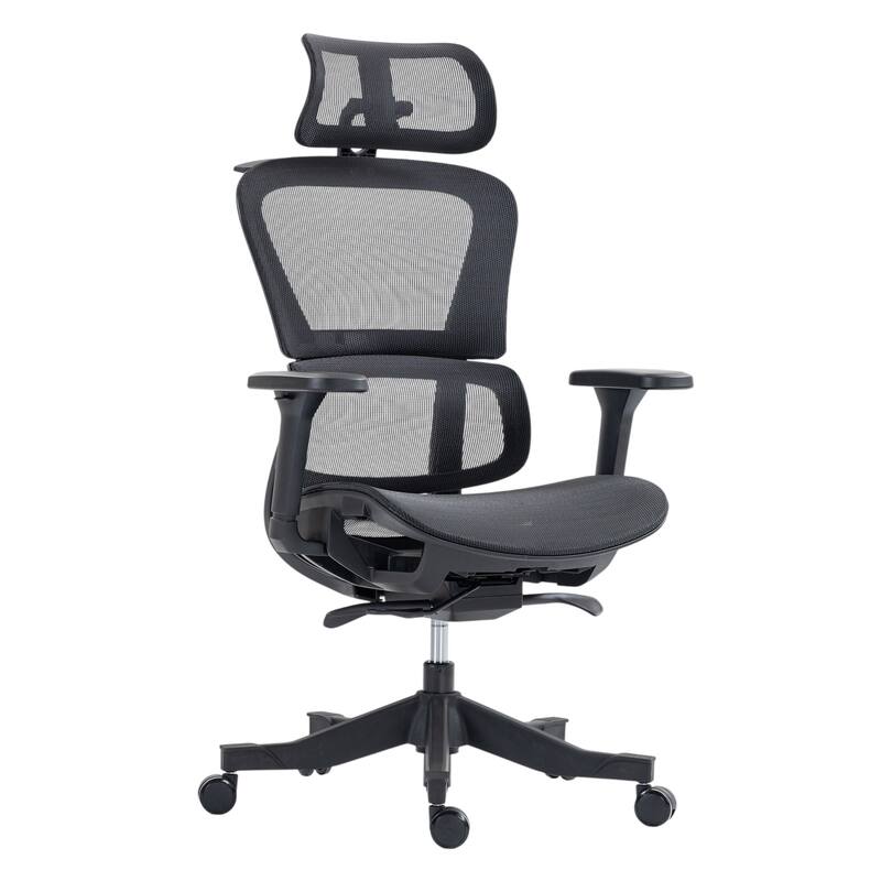 Set of Two Black Adjustable Height Swivel Rolling Office Chair