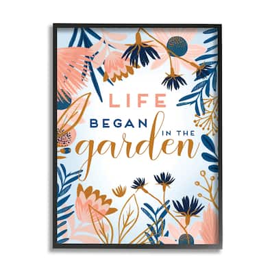 Stupell Pink & Blue Gardening Framed Giclee Art Design by Fineapple Pair