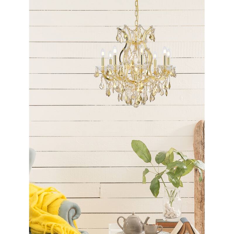 Fleur Illumination Collection Chandelier D:26in H:26in Lt:9 Gold Finish
