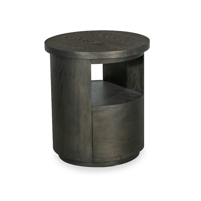 Magnussen Home Bosley Coffee Bean Round End Table - 22''W x 22''D x 25''H
