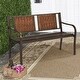 preview thumbnail 1 of 4, Patio Garden Bench Ergonomic Loveseat for Outdoor Garden Backyard