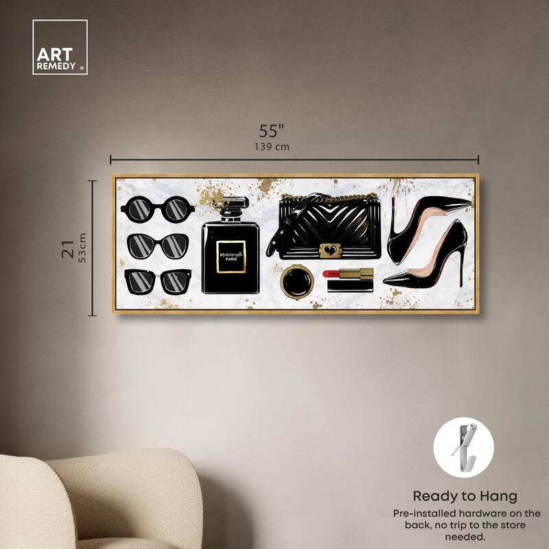 Wall of Accessories Panoramic Canvas by Art Remedy