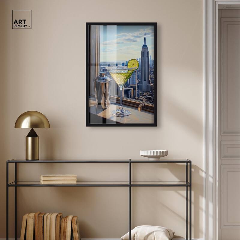 Classy Drink in NYC Shadowbox by Art Remedy