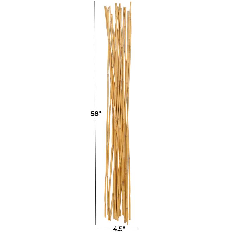 Bamboo Wood Tall Sticks Home Decor Natural Foliage - Light Brown - Roche River Decor