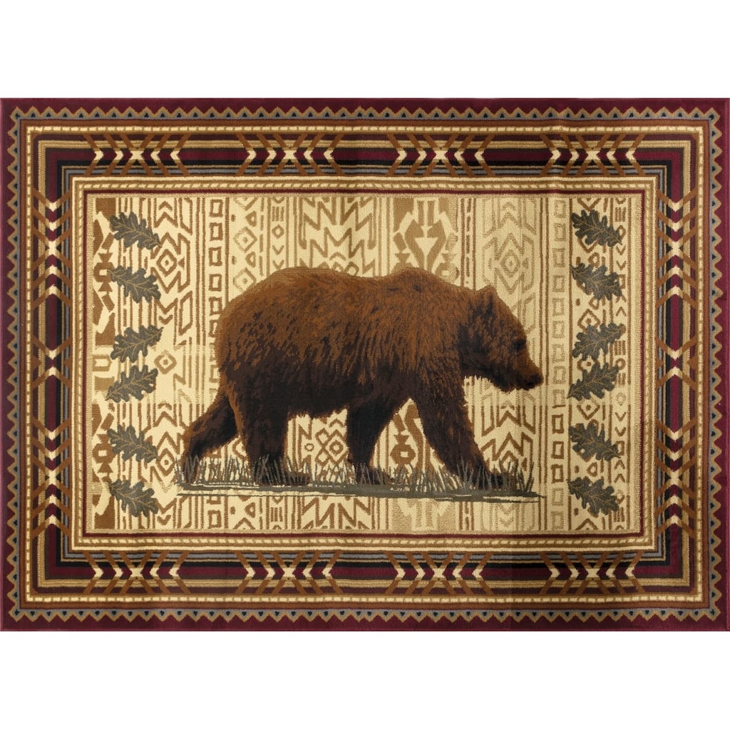 Nature's Nest GC_CBL3007 Multi Lodge Area Rug