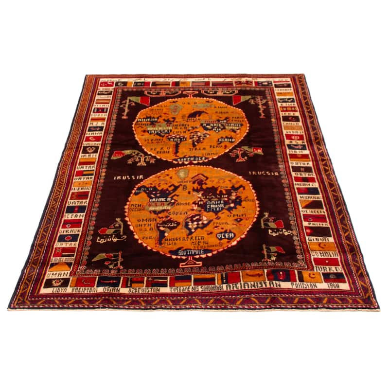 ECARPETGALLERY Hand-knotted Teimani Brown Wool Rug - 6'0 x 8'8
